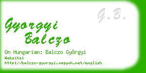 gyorgyi balczo business card
